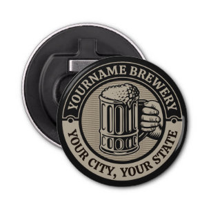 Beer Brewing Personalised NAME Brewery Big Mug Bottle Opener