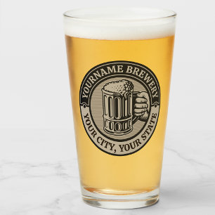 Beer Brewing Personalised NAME Brewery Big Mug Glass