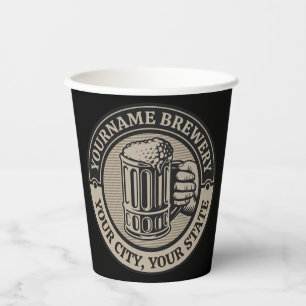 Beer Brewing Personalised NAME Brewery Big Mug Paper Cups