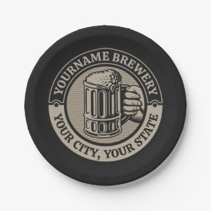 Beer Brewing Personalised NAME Brewery Big Mug  Paper Plate