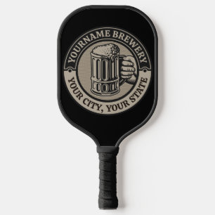 Beer Brewing Personalised NAME Brewery Big Mug Pickleball Paddle