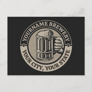 Beer Brewing Personalised NAME Brewery Big Mug  Postcard