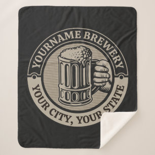 Beer Brewing Personalised NAME Brewery Big Mug  Sherpa Blanket