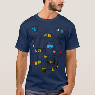 Beer Brewing Schematic Brewer Brewery Gift T-Shirt