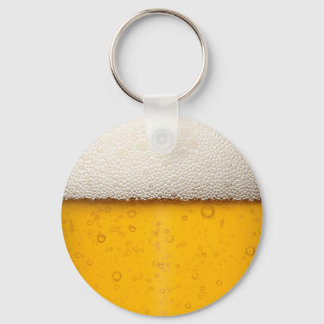 Beer Bubbles Close-Up Key Ring