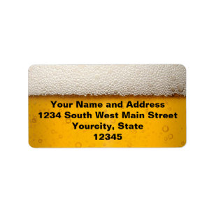 Beer Bubbles Close-Up Label