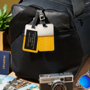 Beer Bubbles Close-Up Luggage Tag