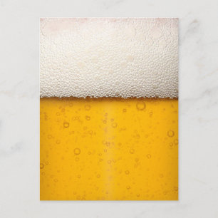 Beer Bubbles Close-Up Postcard