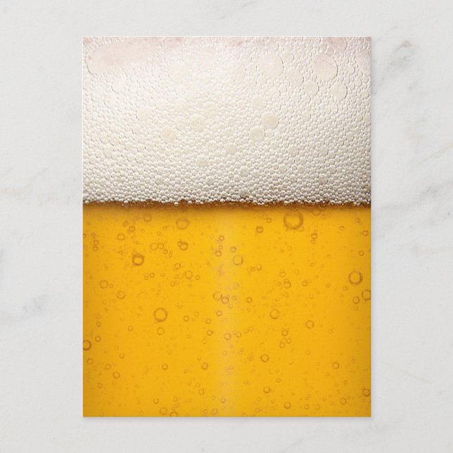 Beer Bubbles Close-Up Postcard (Front)