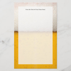 Beer Bubbles Close-Up Stationery