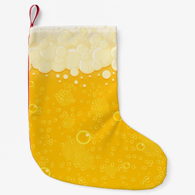 Beer Bubbles 🍺 Small Christmas Stocking (Front)