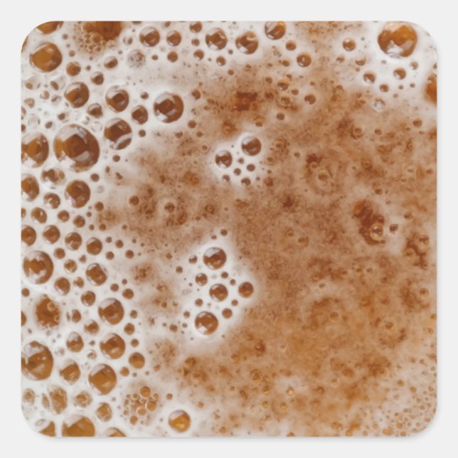BEER BUBBLES SQUARE STICKER (Front)