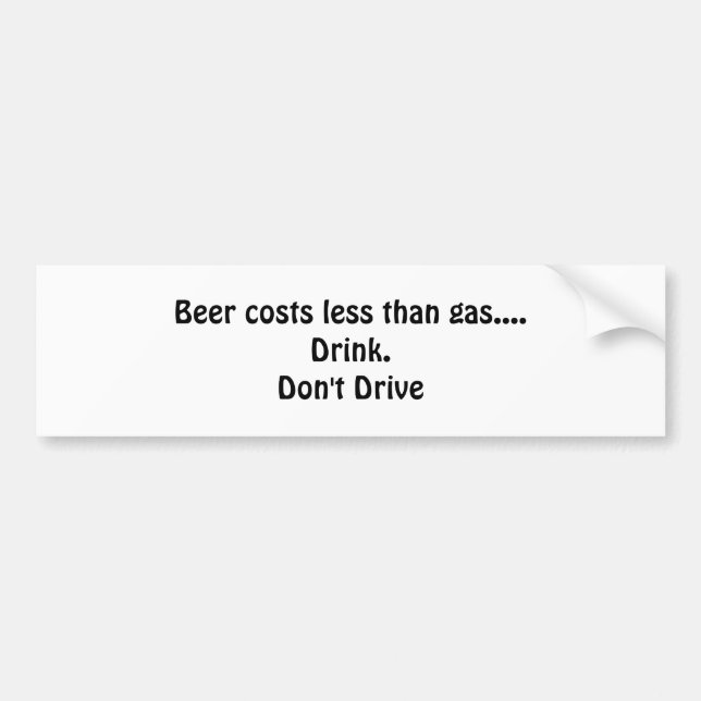 Beer Bumper Sticker (Front)