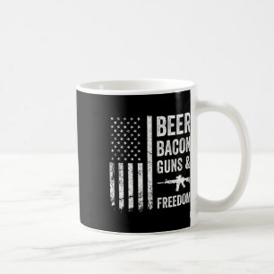 Beer Bycon Guns And Freedom - Usa Bbq American Fla Coffee Mug