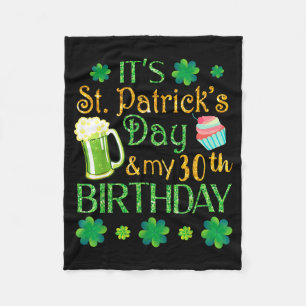 Beer Cake &amp; Shamrocks It's St Patrick Day &amp Fleece Blanket