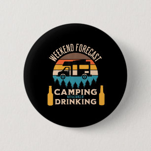 Beer Camping With Beer Birthday 6 Cm Round Badge
