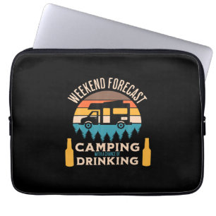 Beer Camping With Beer Birthday Laptop Sleeve