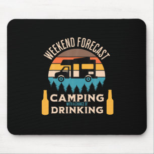 Beer Camping With Beer Birthday Mouse Mat