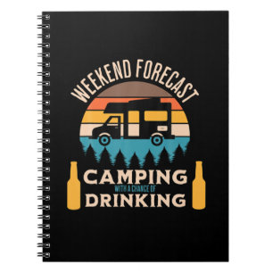 Beer Camping With Beer Birthday Notebook