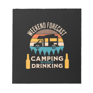 Beer Camping With Beer Birthday Notepad