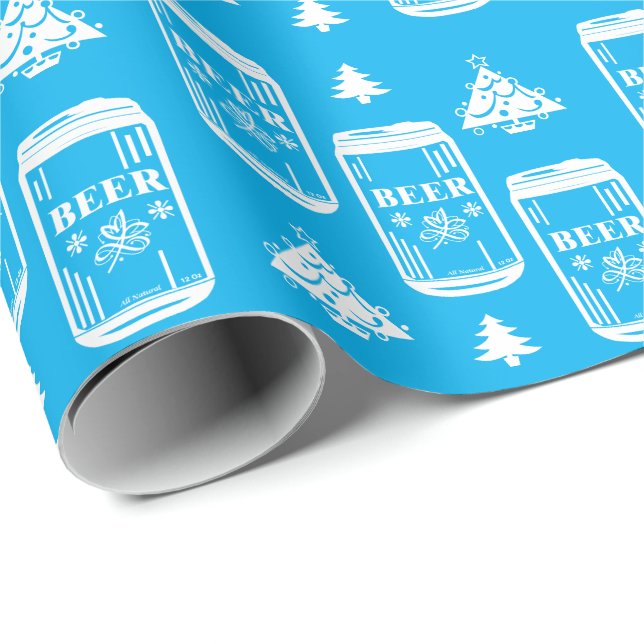 Beer Can Christmas Tree  Wrapping Paper (Roll Corner)
