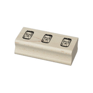 BEER CAN Triple Rubber Stamp