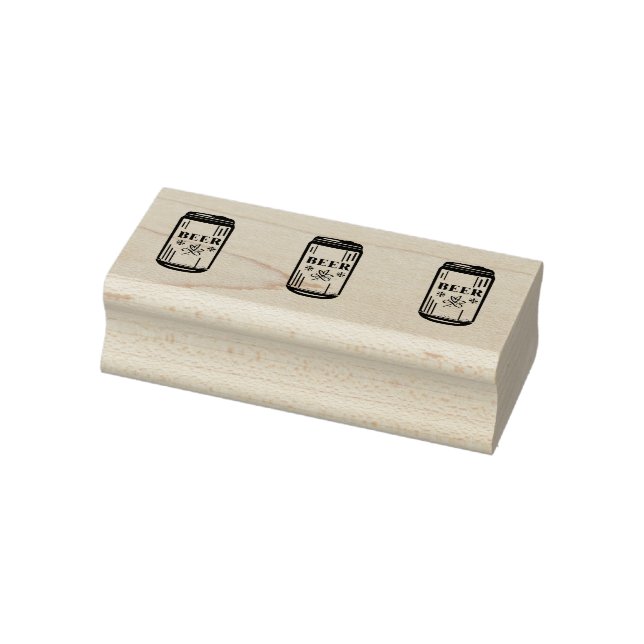 BEER CAN Triple Rubber Stamp (Stamp)