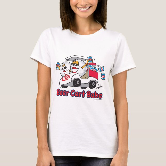 Beer Cart Babe Golf Tournament T-Shirt (Front)