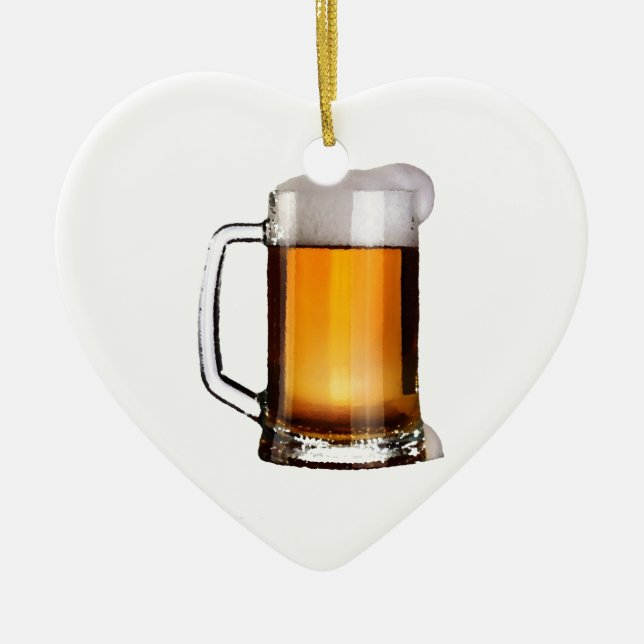 Beer Ceramic Tree Decoration (Front)