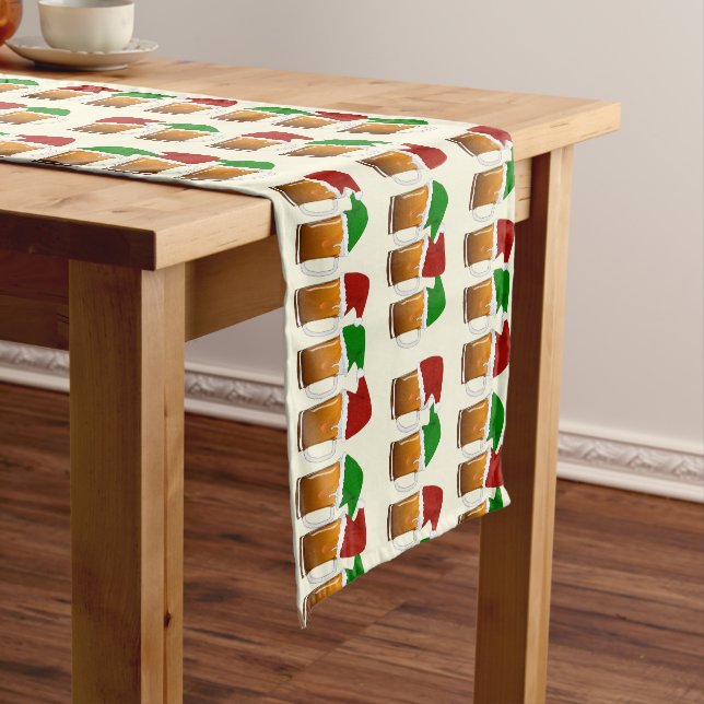 Beer Cheer Christmas Short Table Runner (In Situ)