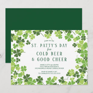 Beer & Cheer St. Patty's Day Party Invitation