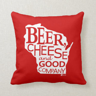 Beer Cheese & Good Company Zany Du Designs WI Cushion