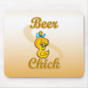 Beer Chick Mouse Mat