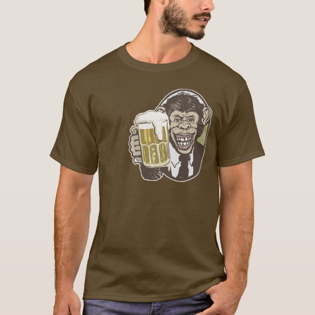 Beer Chimp by Mudge Studios T-Shirt (Front)