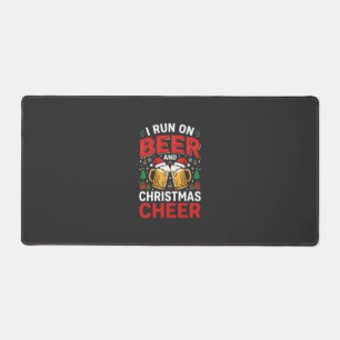 Beer Christmas Cheer Holiday Drinking Desk Mat