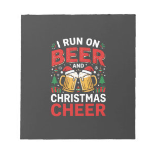 Beer Christmas Cheer Holiday Drinking Notepad