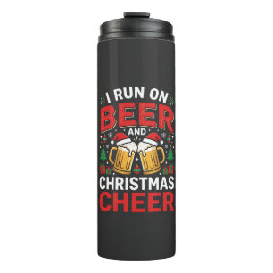 Beer Christmas Cheer Holiday Drinking Thermal Tumbler