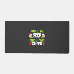 Beer Christmas Cheer Holiday Drinking Vector Desk Mat
