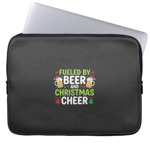 Beer Christmas Cheer Holiday Drinking Vector Laptop Sleeve