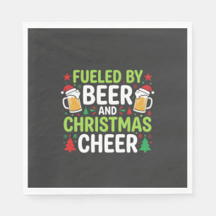 Beer Christmas Cheer Holiday Drinking Vector Napkin