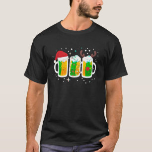 Beer Christmas Mug Santa Reindeer Reinbeer Xmas Tr T-Shirt