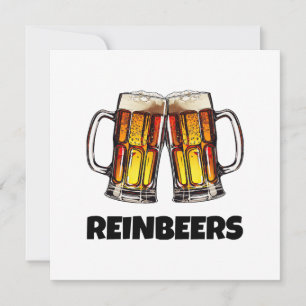 Beer Christmas Reinbeers Invitation