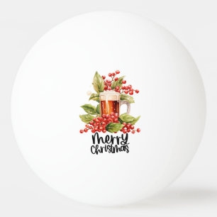 Beer Christmas themed Ping Pong Ball