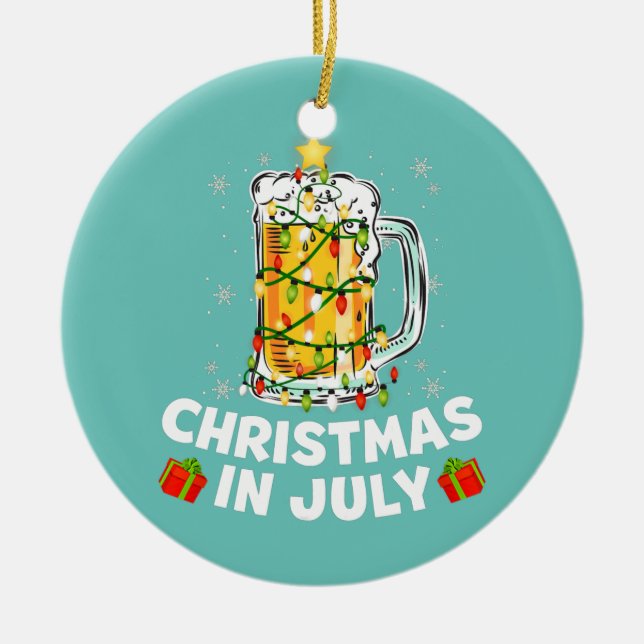 Beer Christmas Tree Christmas In July Summer Ceramic Tree Decoration (Front)