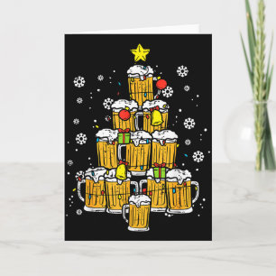 Beer Christmas Tree Xmas Brew Dad Men Card