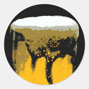 Beer Classic Round Sticker