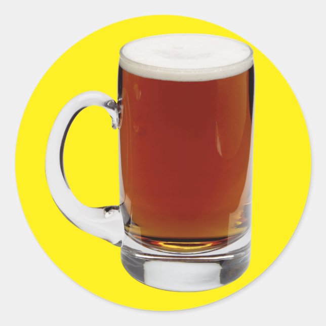 Beer Classic Round Sticker (Front)
