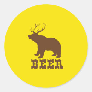 Beer Classic Round Sticker