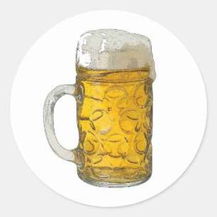 Beer Classic Round Sticker