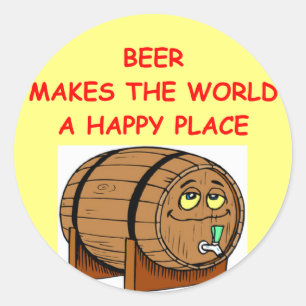 beer classic round sticker